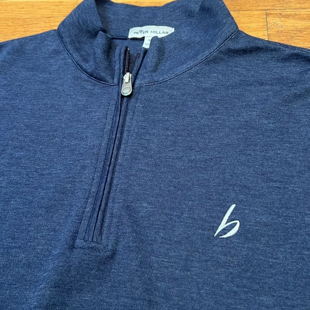 Peter Millar Crown Crafted Interlock Quarter Zip, size Medium